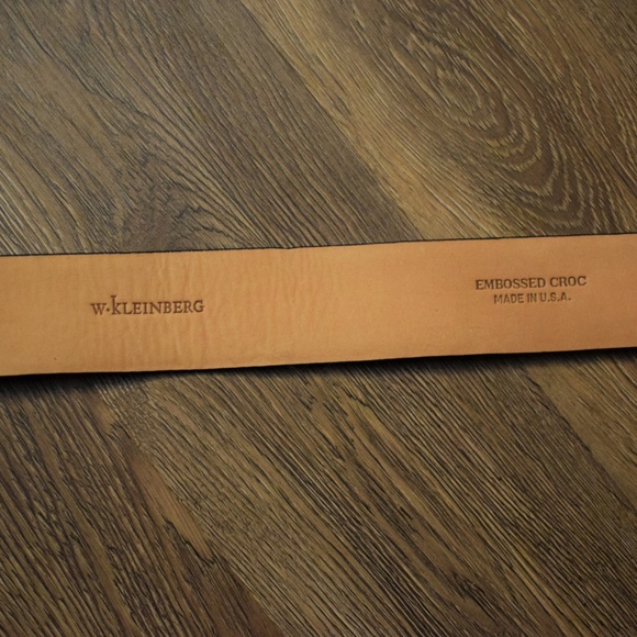 W. KLEINBERG Embossed Croc Belt main image 7